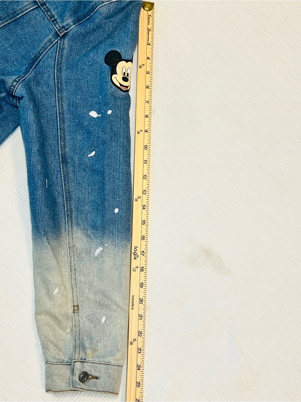 Disney Blue Denim Jacket with Mickey Mouse Patch - Picture 7 of 16